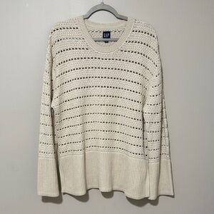 Oatmeal Open Stitch GAP Sweater
